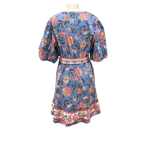 NWOT Joie Women’s Blue Floral Dress Belted Size 10 - Picture 3 of 8